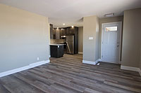 Living room to kitchen view